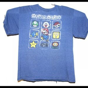 Super Mario T-shirt Size XL power ups and enemies